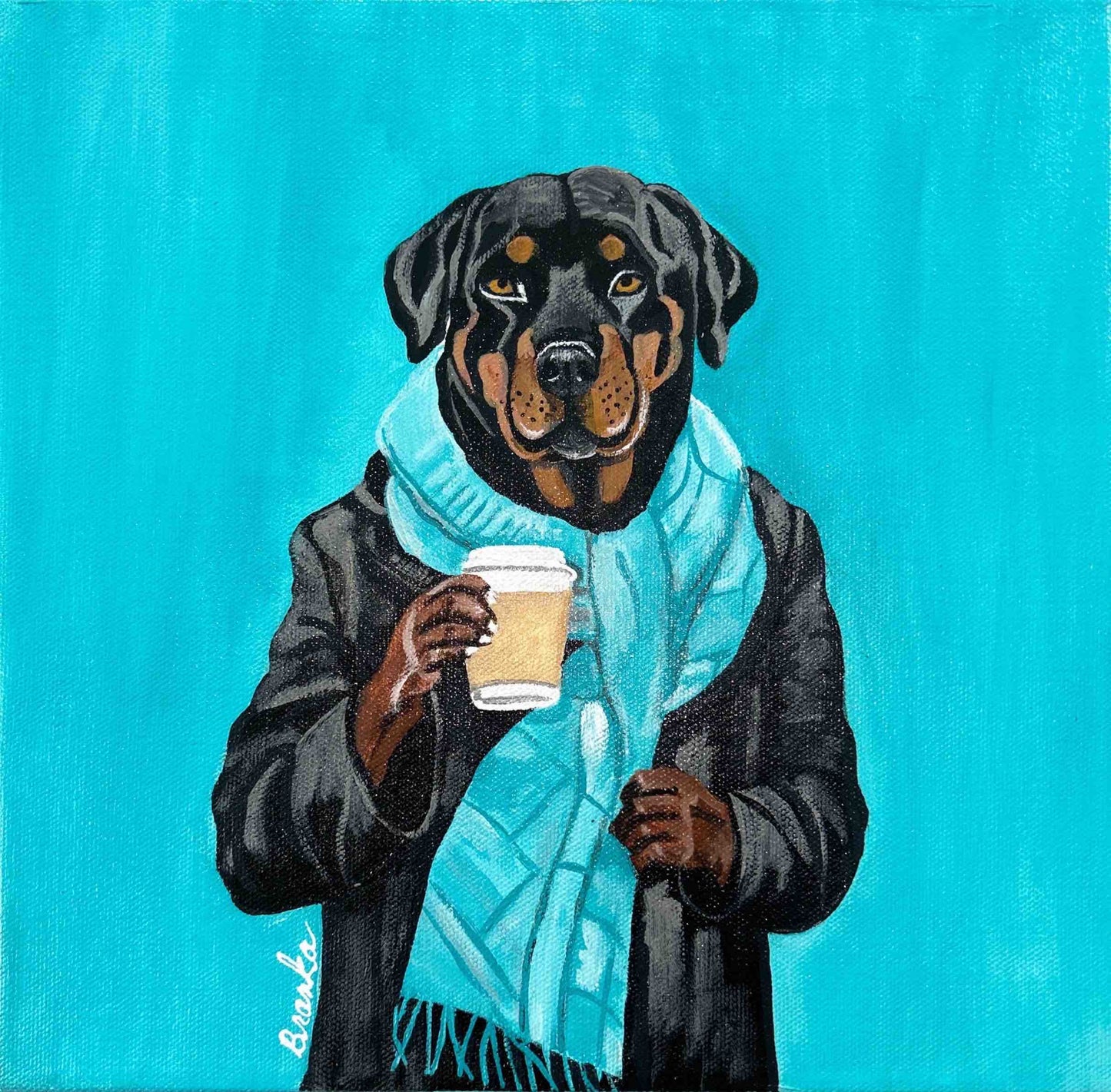 Coffee Shop Art Rottie