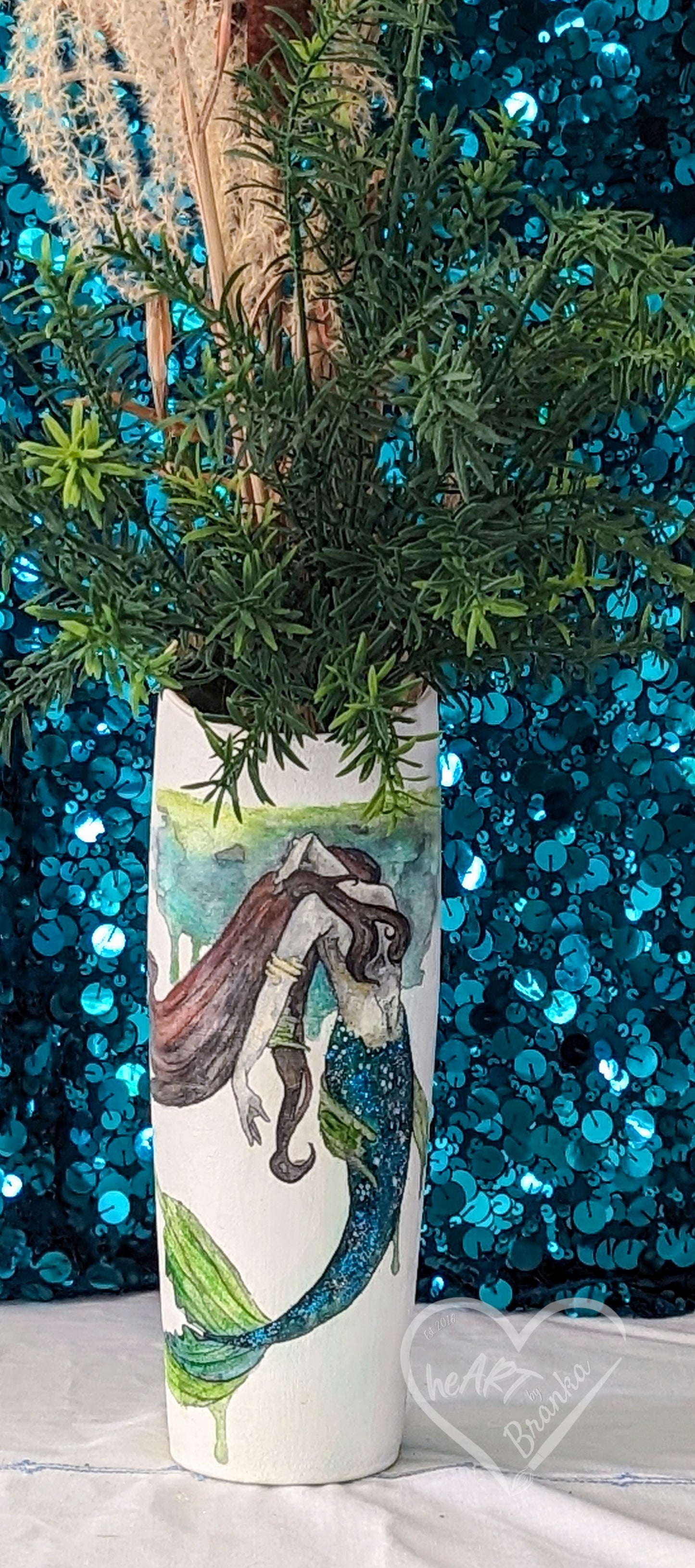 Vase Mermaid Turquoise