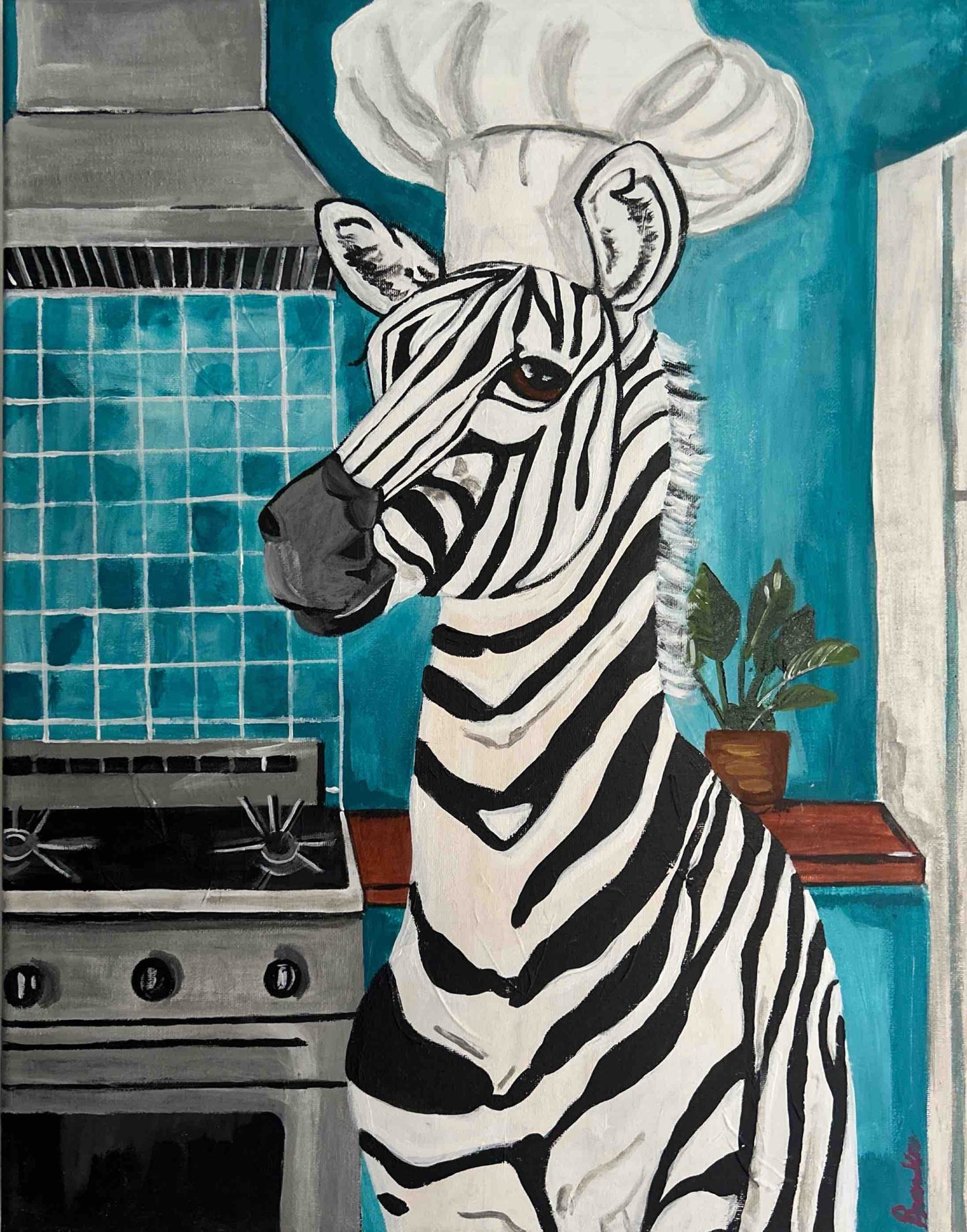 Zebra in the Kitchen