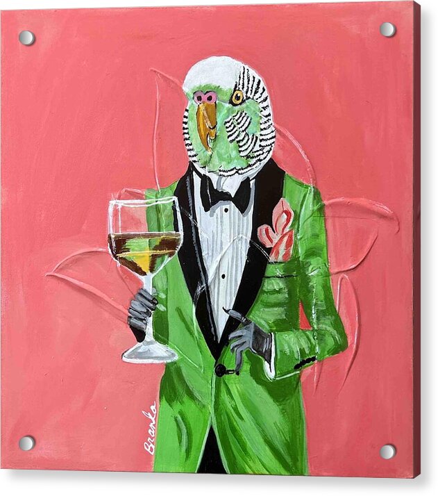 Bar Art Parakeet - Acrylic Print