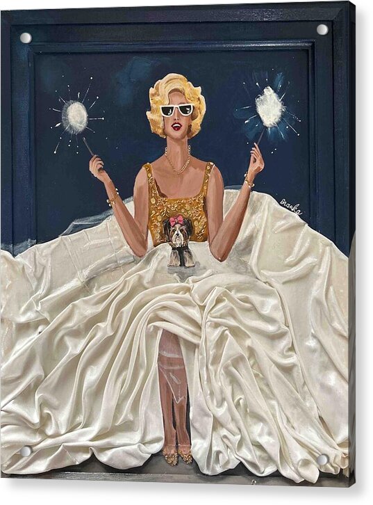 Brooke's Night of Sparklers - Acrylic Print
