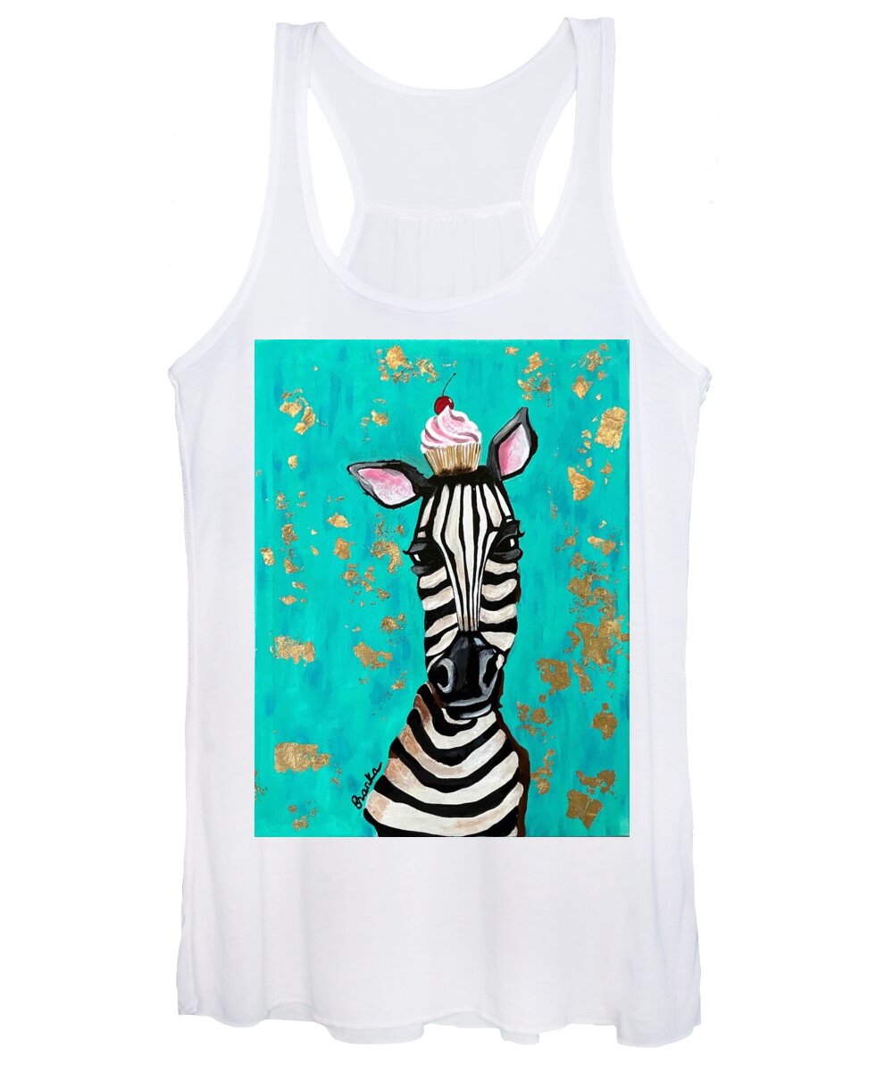 Cafe Art Cupcake Zebra - Women's Tank Top