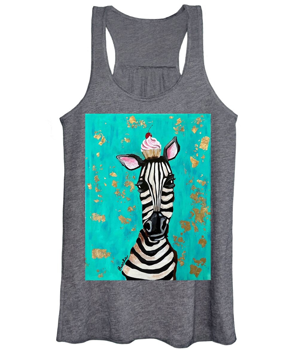Cafe Art Cupcake Zebra - Women's Tank Top