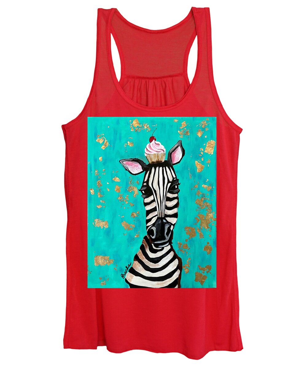 Cafe Art Cupcake Zebra - Women's Tank Top