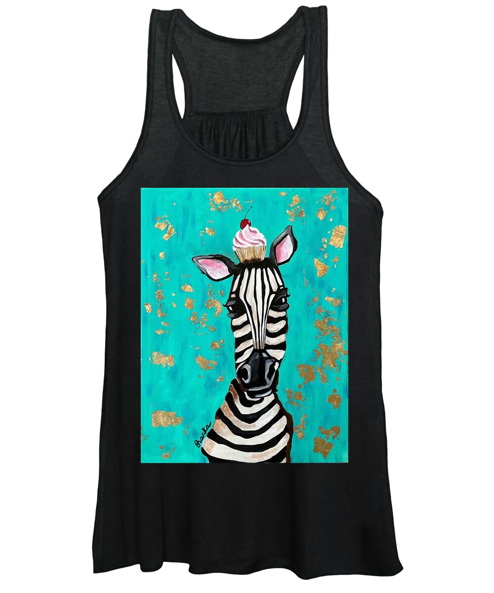 Cafe Art Cupcake Zebra - Women's Tank Top