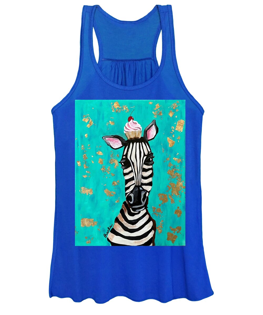Cafe Art Cupcake Zebra - Women's Tank Top