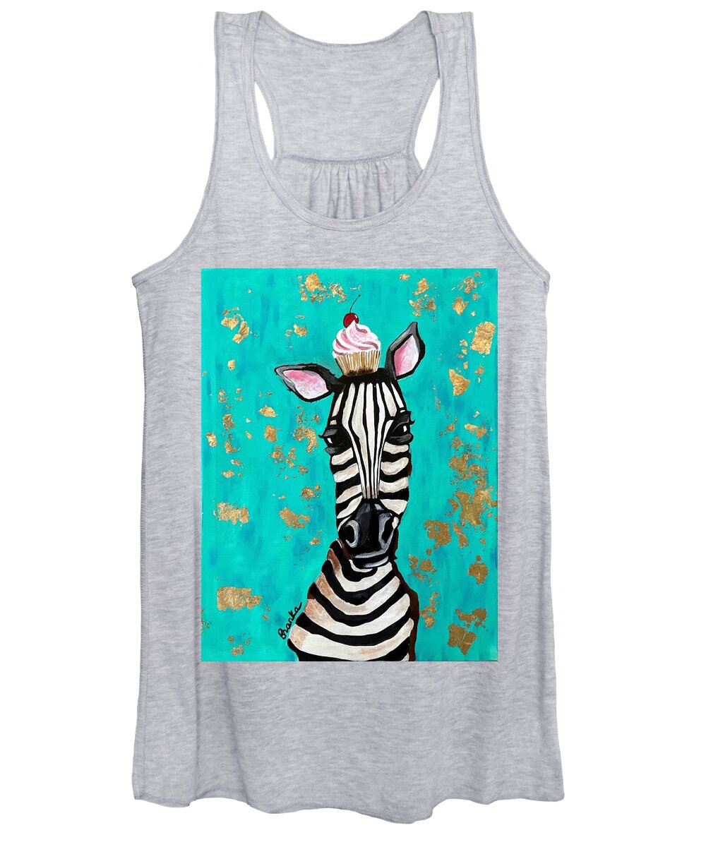 Cafe Art Cupcake Zebra - Women's Tank Top