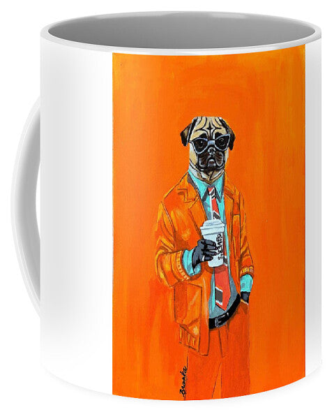 Coffee Shop Art Pug - Mug