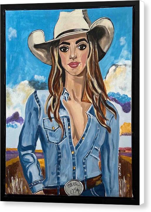 Cowgirl Marley - Canvas Print