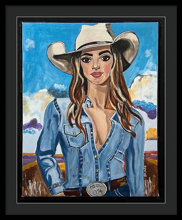 Cowgirl Marley - Framed Print