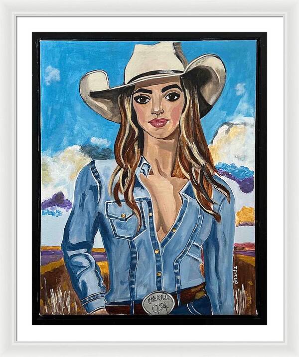 Cowgirl Marley - Framed Print