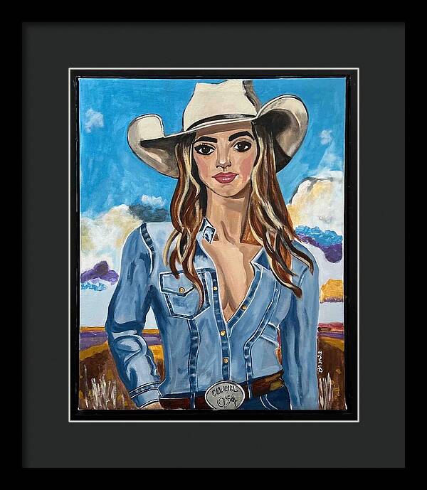 Cowgirl Marley - Framed Print