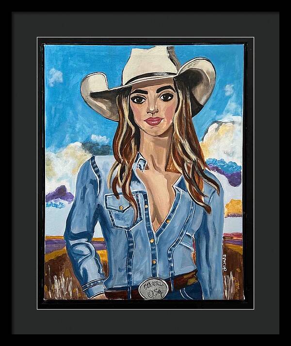 Cowgirl Marley - Framed Print