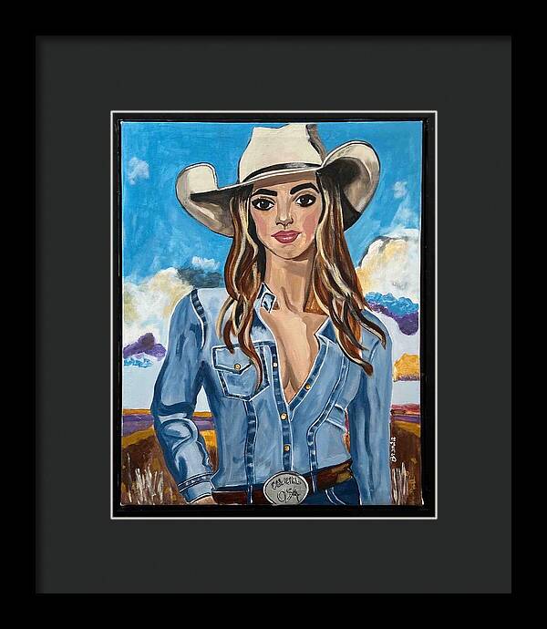 Cowgirl Marley - Framed Print