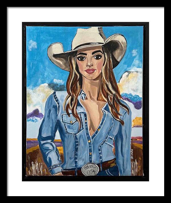 Cowgirl Marley - Framed Print