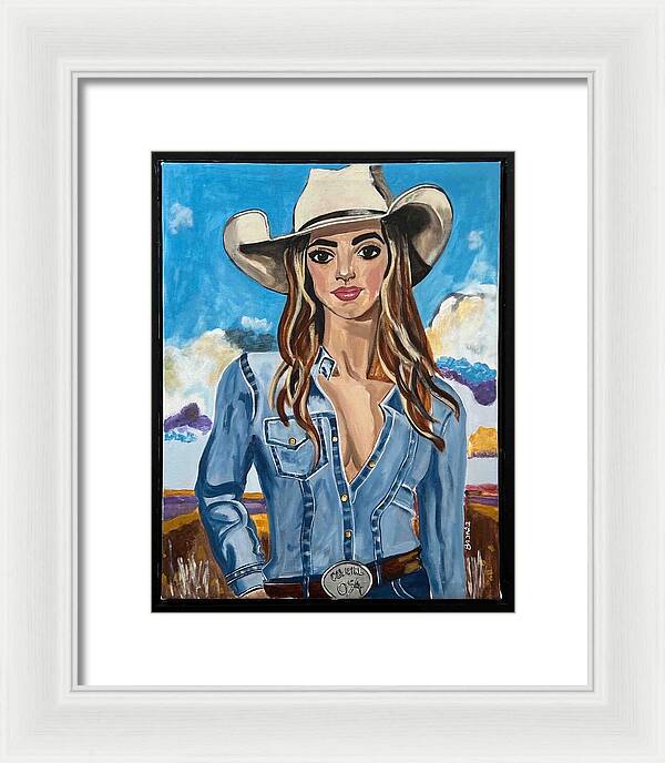 Cowgirl Marley - Framed Print