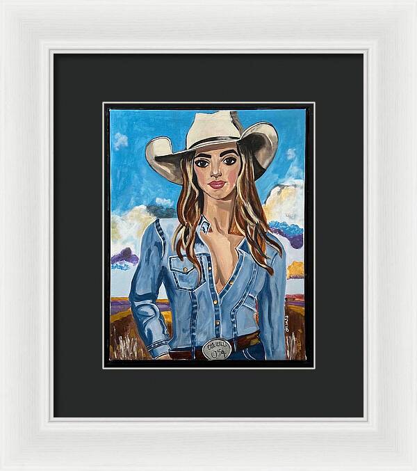 Cowgirl Marley - Framed Print