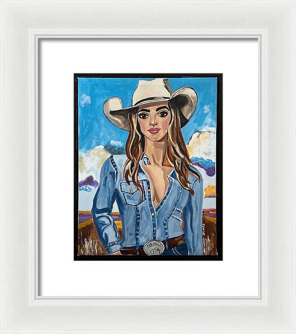 Cowgirl Marley - Framed Print