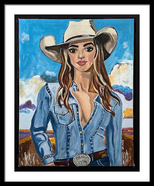 Cowgirl Marley - Framed Print