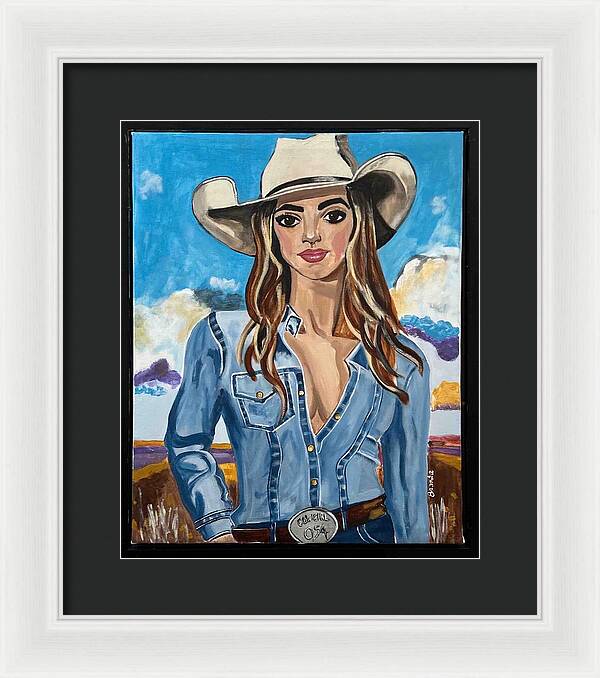 Cowgirl Marley - Framed Print
