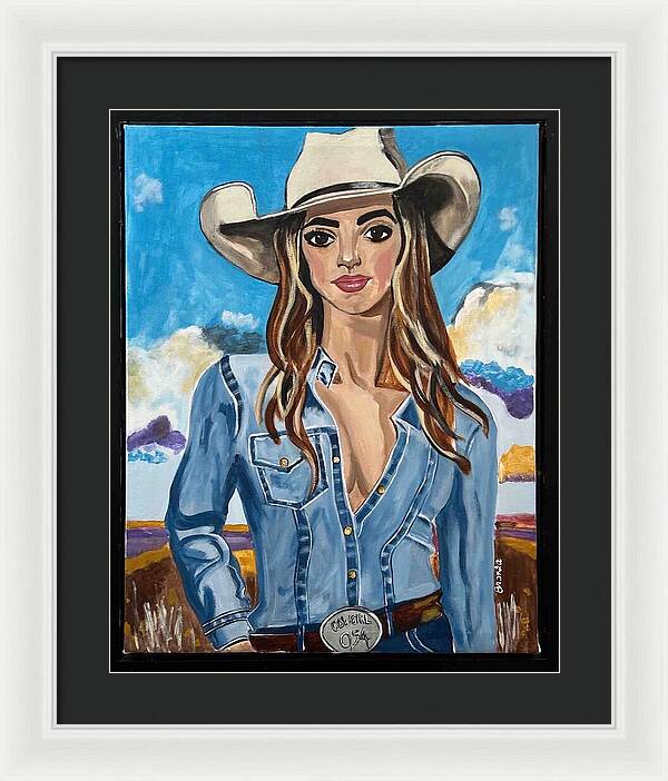 Cowgirl Marley - Framed Print