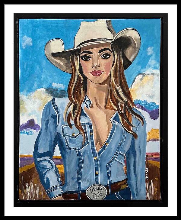 Cowgirl Marley - Framed Print