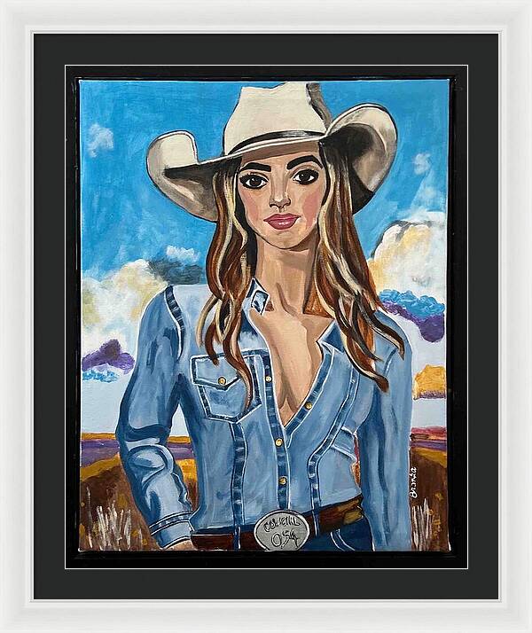 Cowgirl Marley - Framed Print