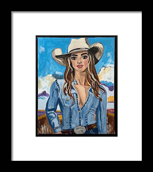Cowgirl Marley - Framed Print