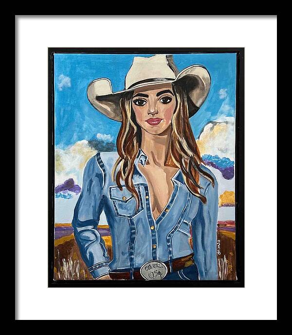 Cowgirl Marley - Framed Print