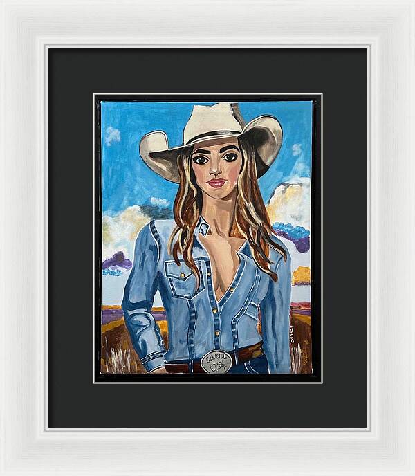 Cowgirl Marley - Framed Print