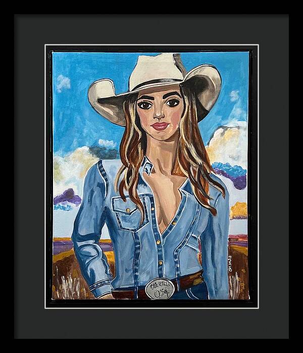 Cowgirl Marley - Framed Print