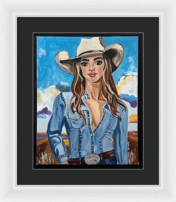 Cowgirl Marley - Framed Print