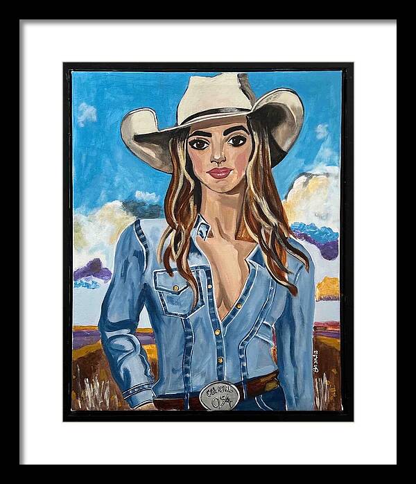 Cowgirl Marley - Framed Print