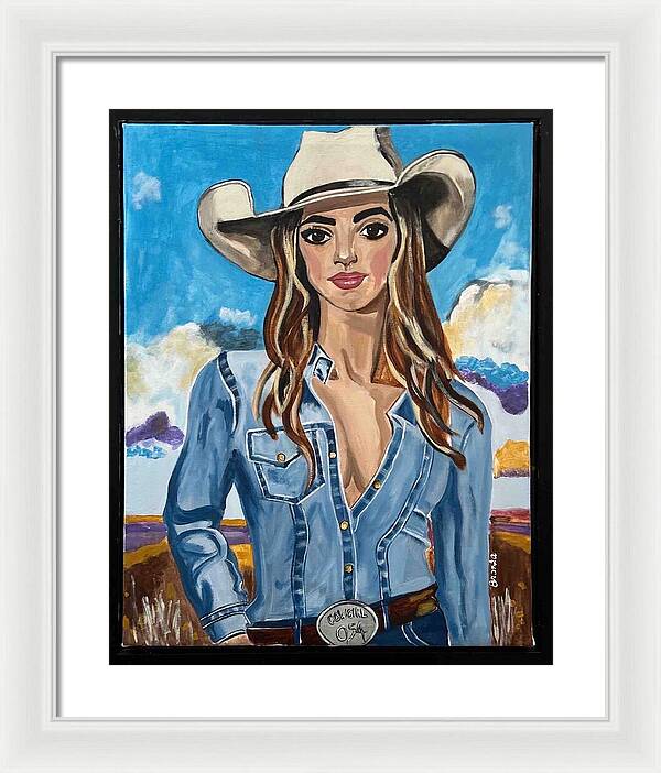 Cowgirl Marley - Framed Print