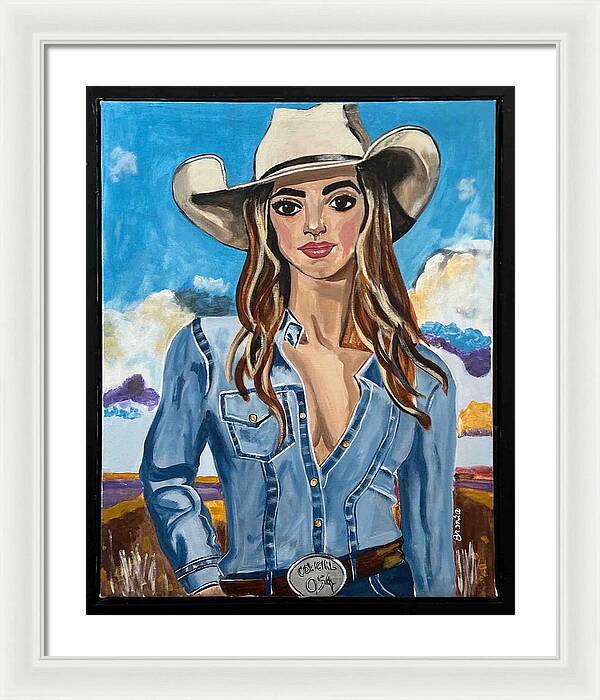 Cowgirl Marley - Framed Print