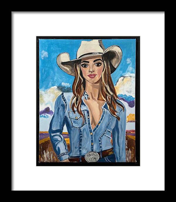 Cowgirl Marley - Framed Print