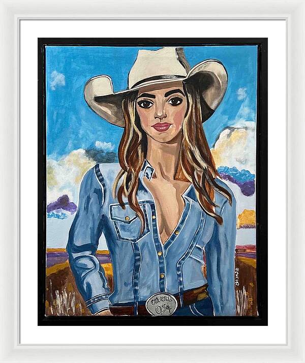 Cowgirl Marley - Framed Print