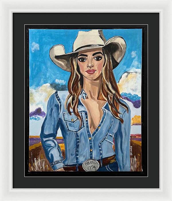 Cowgirl Marley - Framed Print