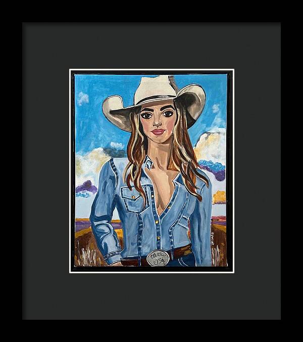Cowgirl Marley - Framed Print