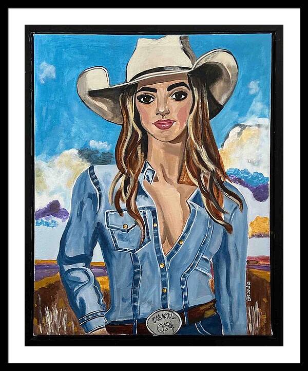 Cowgirl Marley - Framed Print