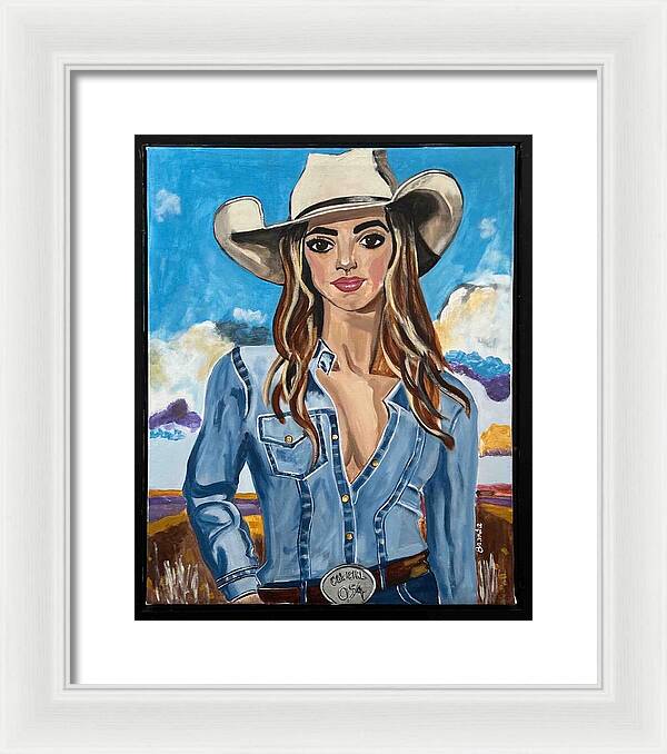 Cowgirl Marley - Framed Print