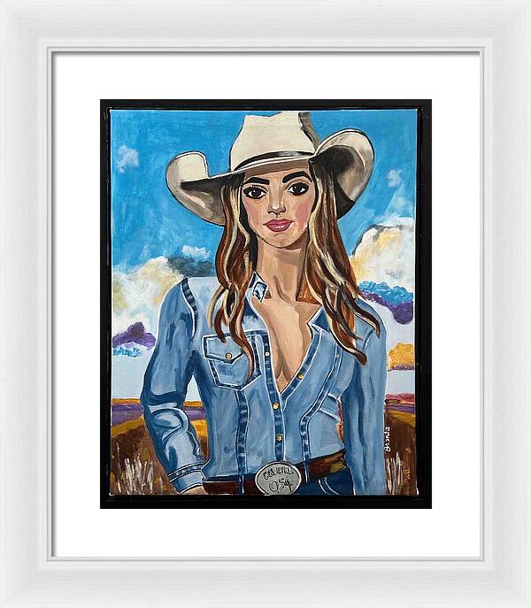 Cowgirl Marley - Framed Print