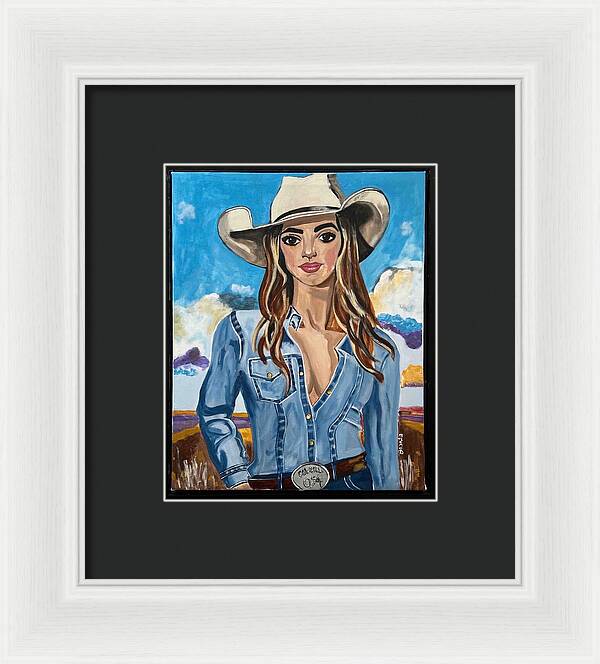 Cowgirl Marley - Framed Print