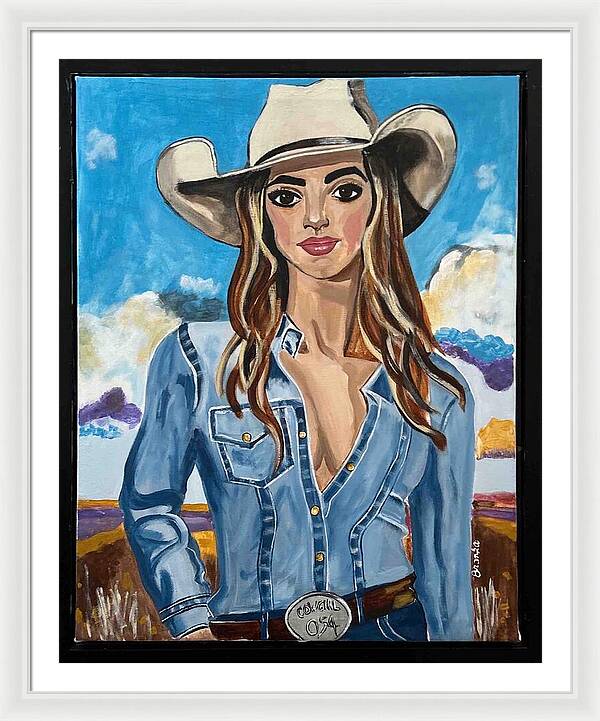 Cowgirl Marley - Framed Print