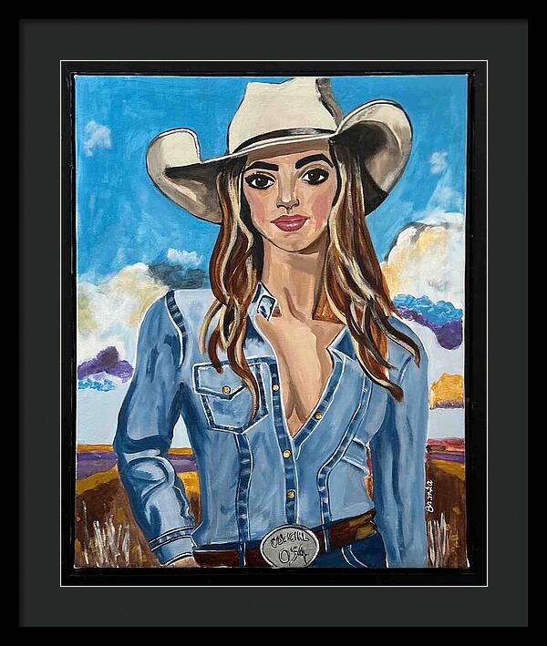 Cowgirl Marley - Framed Print