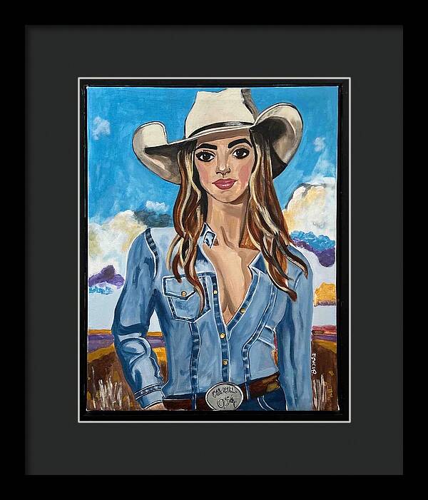 Cowgirl Marley - Framed Print