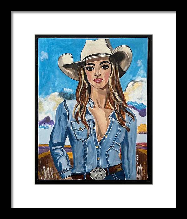 Cowgirl Marley - Framed Print