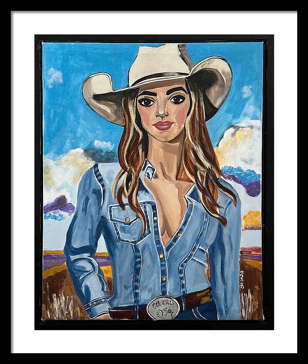 Cowgirl Marley - Framed Print