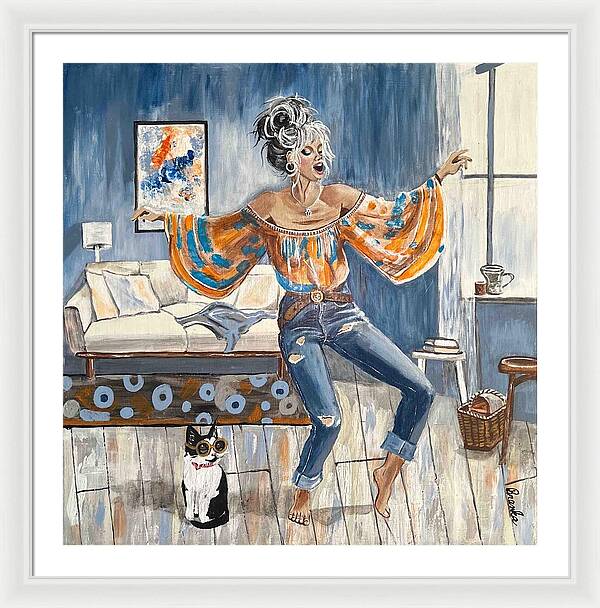 Dancing in my Living Room - Framed Print