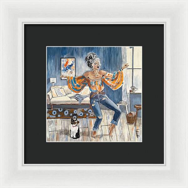 Dancing in my Living Room - Framed Print